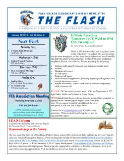 PTA FLASH Newsletters