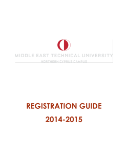 registration guide 2014-2015 - registrar's office | metu northern
