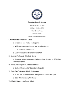 Meeting Agenda - Family Law Section of The Florida Bar