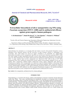 (Ag-NPs) using Fusarium oxysporium (MTCC
