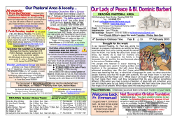 Current newsletter - Our Lady of Peace and Blessed Dominic Barberi