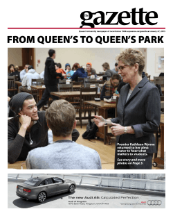 Gazette 2015-01-27 - Queen's University