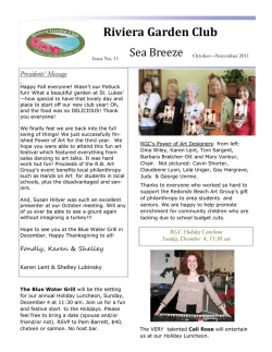 October/November - Riviera Garden Club