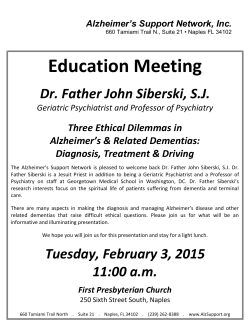 Dr. Father John Siberski - Alzheimer's Support Network