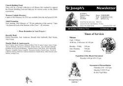St Joseph's Parish Newsletter