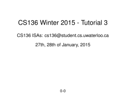 CS136 Winter 2015