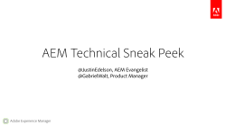 AEM Technical Sneak Peek.key