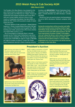 2015 Welsh Pony & Cob Society AGM