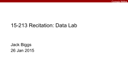 15-213 Recitation: Data Lab