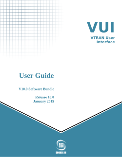 VUI User Guide - Source III, Inc.