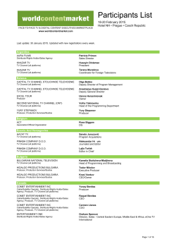 Participants List 2015