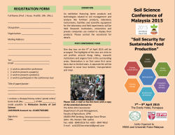 Soil Science Conference of Malaysia 2015