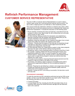 Refinish Performance Management