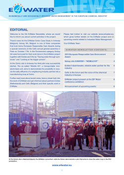 5th E4Water Newsletter
