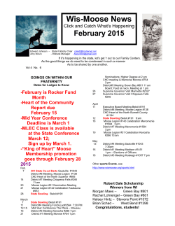 Wis-Moose News - Wisconsin State Moose Association