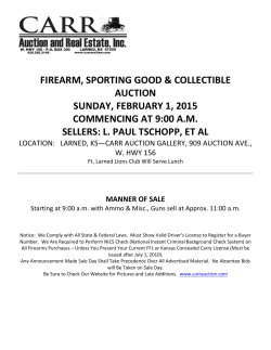 firearm, sporting good & collectible auction sunday, february 1, 2015