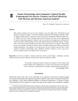 Funds of Knowledge and Community Cultural Wealth: Exploring