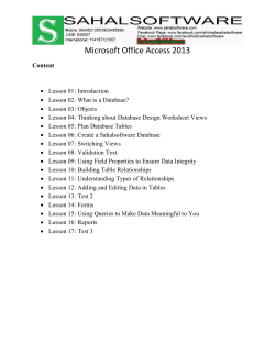 Microsoft Office Access 2013