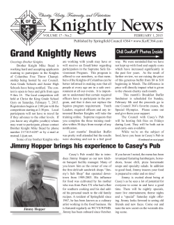 Monthly Newsletter - Knights of Columbus Council 364