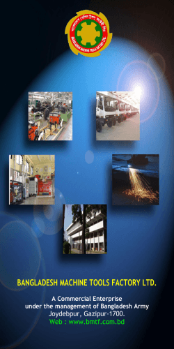 Brochure-BMTF - Bangladesh Machine Tools Factory Ltd. (BMTF)