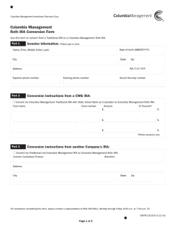 Roth Conversion Form - Columbia Management