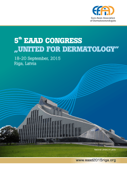 5 EAAD CONGRESS „UNITED FOR DERMATOLOGY”