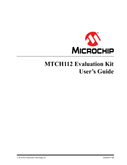 MTCH112 Evaluation Kit User's Guide