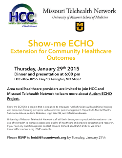 ECHO event - Health Care Collaborative of Rural Missouri