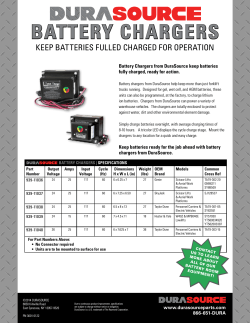 BATTERY CHARGERS - DuraSource Parts