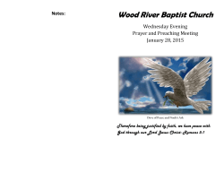 Prayer Bulletin - Wood River Baptist Church
