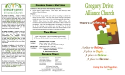 Weekly Bulletin - Gregory Drive Alliance Church