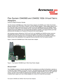 Flex System CN4058S and CN4052 10Gb Virtual