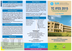 TC IFES 2015 - Indian Journal of Science and Technology