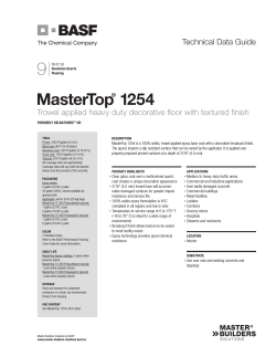 MasterTop® 1254