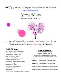 Grace Notes newsletter February 2015