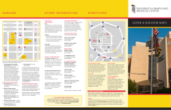 Guide and Locator Map - University of Maryland Medical Center