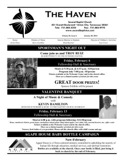 The Haven Newsletter - Second Baptist Church
