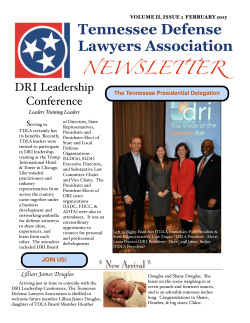 Feb. 2015 TDLA Newsletter - Tennessee Defense Lawyers