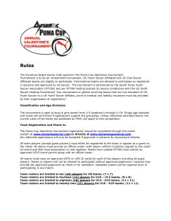 Rules for Puma Cup 2015