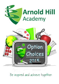 Year 9 Option Choices 2015 Booklet