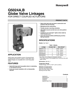 38-00020-01 - Q5024A,B Globe Valve Linkages