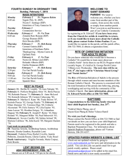 fourth sunday in ordinary time rest in peace lent