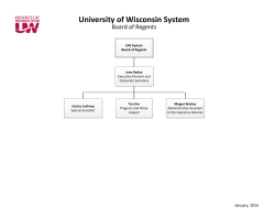 UWSA Organizational Chart - University of Wisconsin System