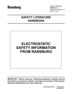 (Safety Lit. SM-00-01.3) (SM00013sm)