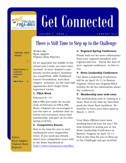 Get Connected - January 2015 Edition - Virginia FBLA-PBL
