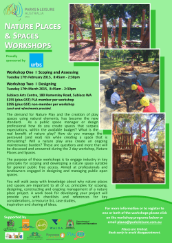 Nature Places & Spaces Workshops