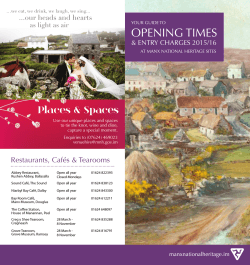 OPENING TIMES - Manx National Heritage