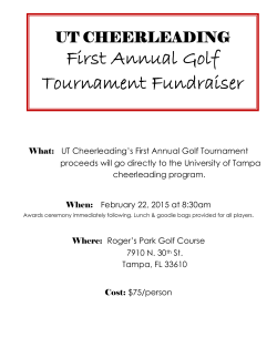First Annual Golf Tournament Fundraiser
