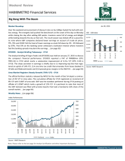 Weekly Report Jan 30, 2015 - Habib Metropolitan Financial Services