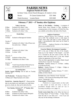 PARISH NEWS
